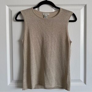 Ann Taylor Shimmering Gold Tank Top